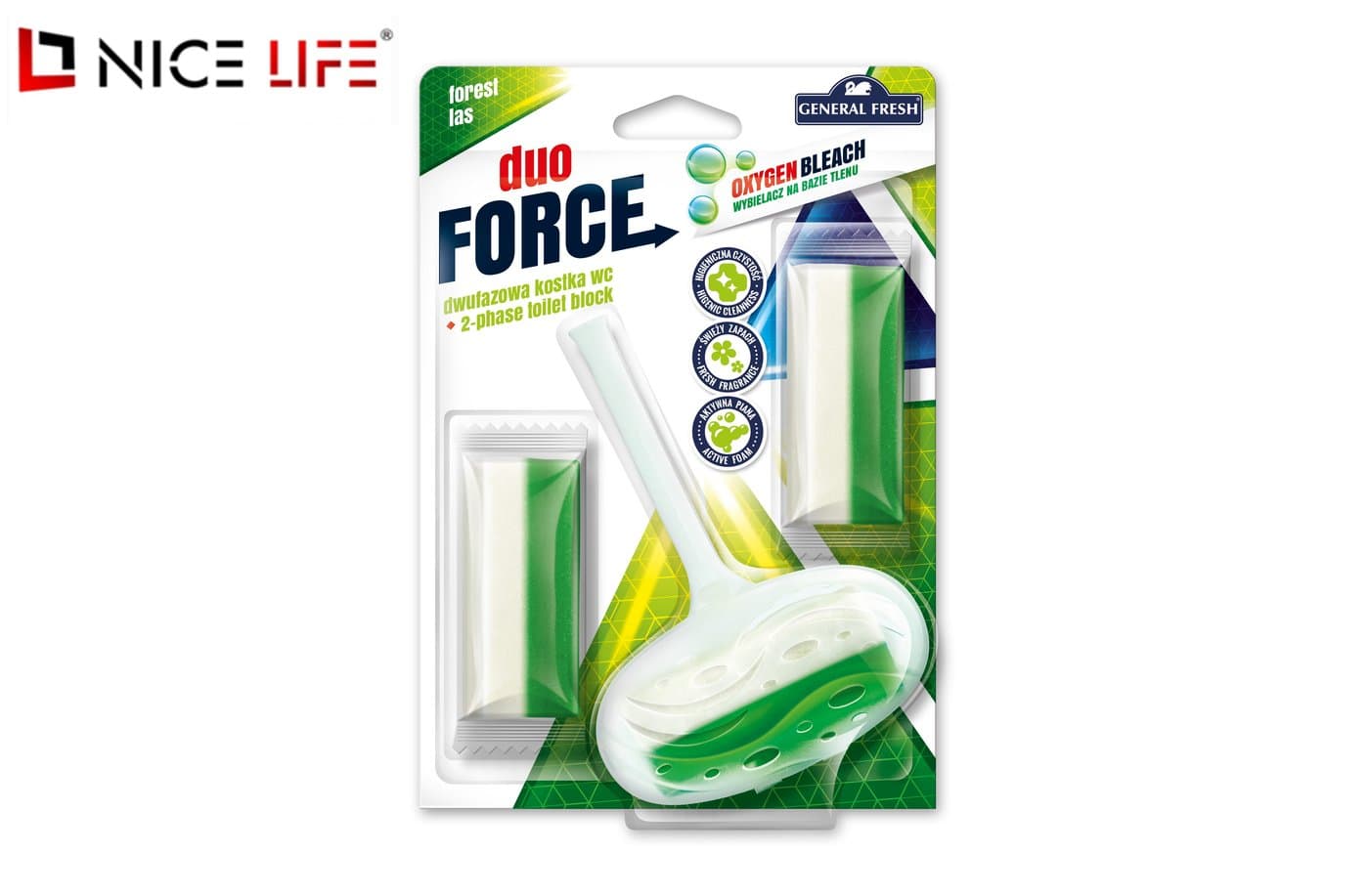 Kostka wc dwufazowa - Duo-Force PLUS 2x zapas LAS