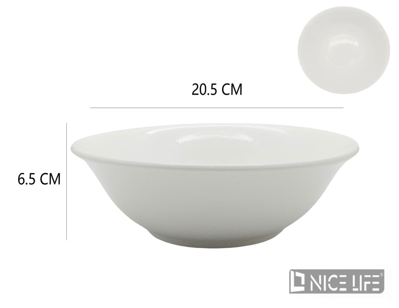 Miska ceramiczna biała okrągła