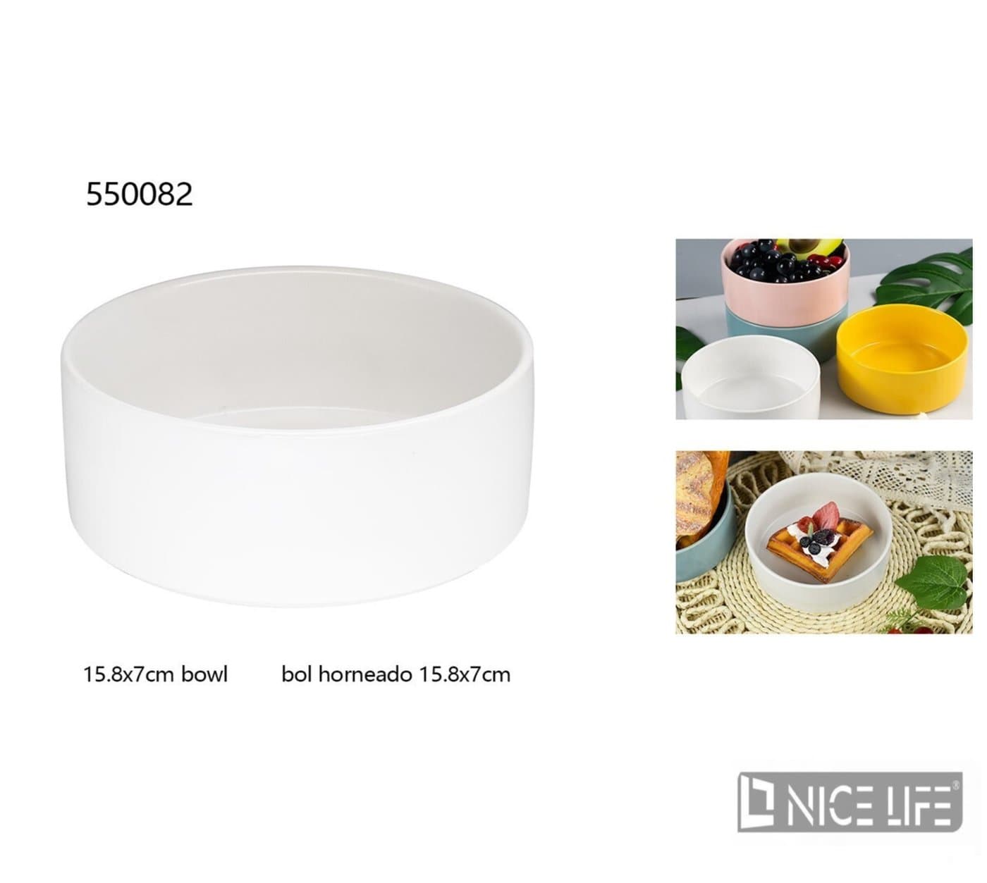 Miska ceramiczna biała do podawania deserów